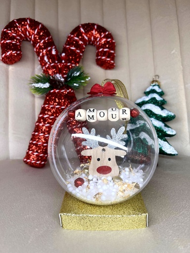 🎄 Boule de Noël Personnalisée AMOUR🎄 