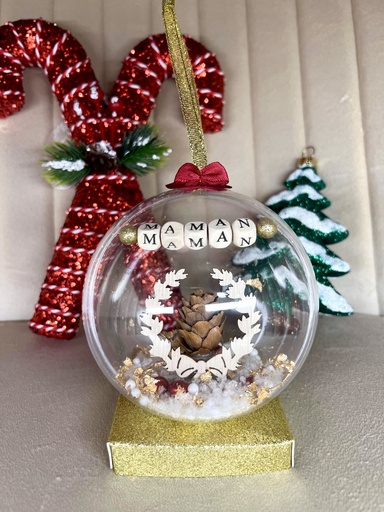 🎄 Boule de Noël Personnalisée MAMAN🎄